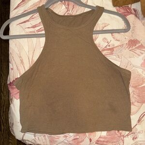 Lululemon cropped tank top brown/tan size 6